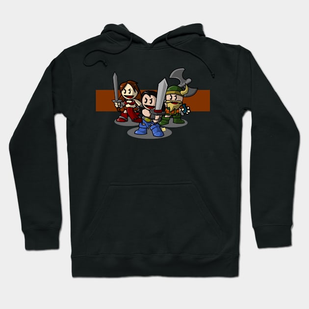 An amazon warrior, a barbarian and a dwarf walk into a game... Hoodie by vhzc